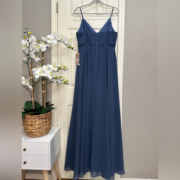 SOLD Birdy Gray Kaia Dress Slate Blue Formal Gown Bridesmaid Prom Dress - Picture 9 of 10